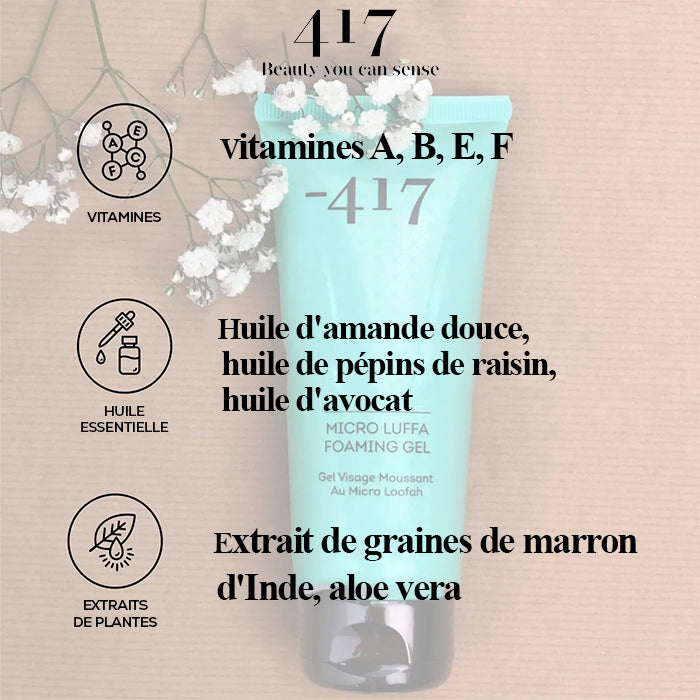 Gel Moussant Visage aux Micro-Grains de Luffa